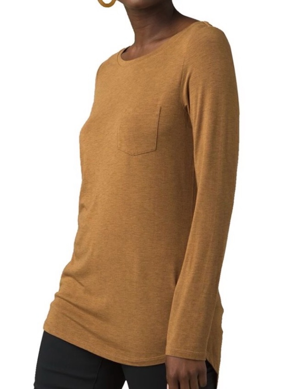 We The Free Long Sleeve Pocket Tee - Camel Brown